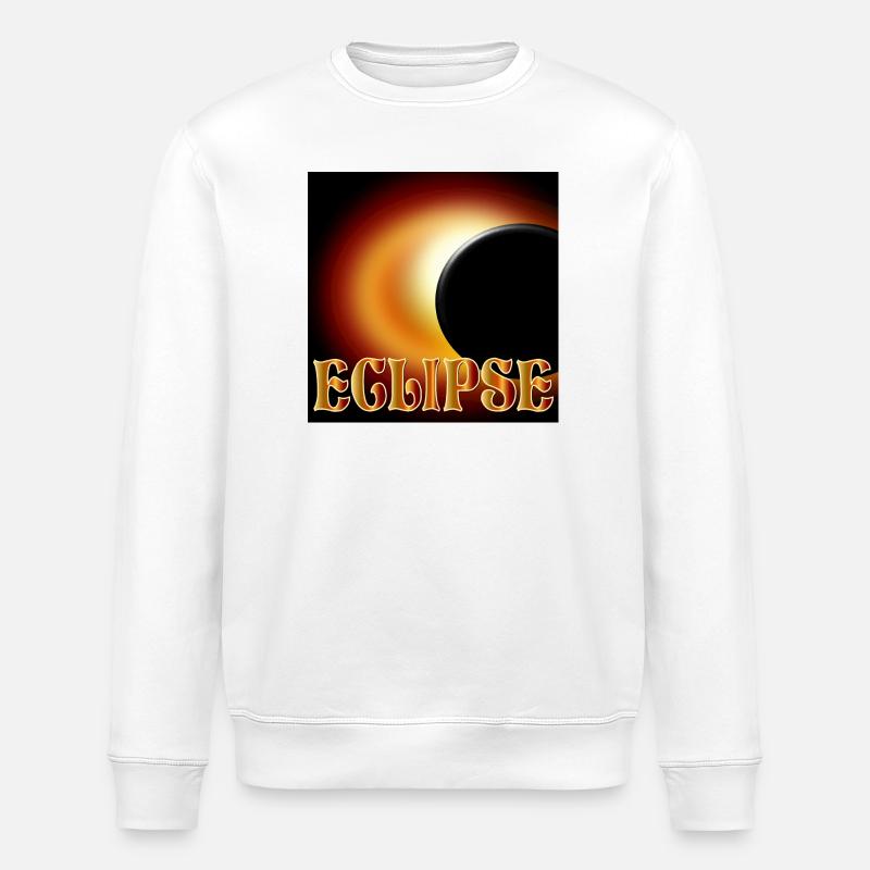 SONNENFINSTERNIS EKLIPSE ASTRONOMIE - Stanley/Stella Unisex Bio-Sweatshirt ROLLER - Weiß