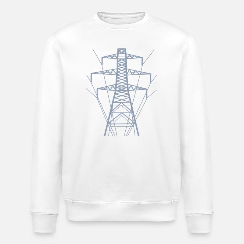 Pole Silhouette - Stanley/Stella ROLLER Unisex Organic Sweatshirt - white