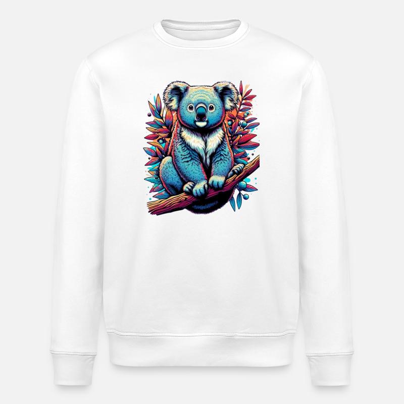 Koala - Stanley/Stella ROLLER Unisex Organic Sweatshirt - white