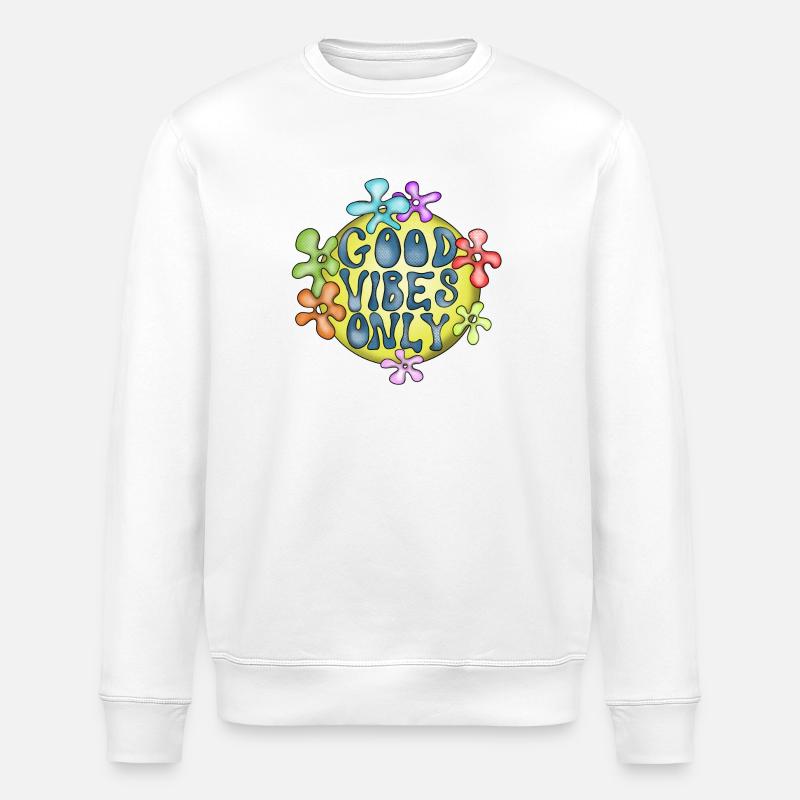 Hippie Love Peace Design - Stanley/Stella Unisex Bio-Sweatshirt ROLLER - Weiß