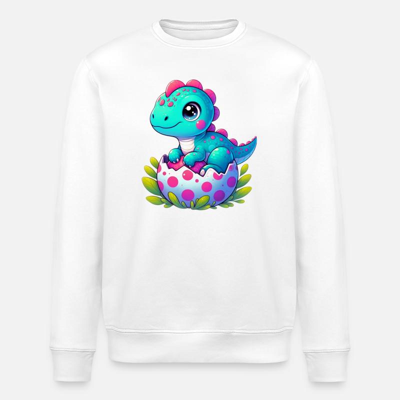 Dinosaurier - Stanley/Stella Unisex Bio-Sweatshirt ROLLER - Weiß