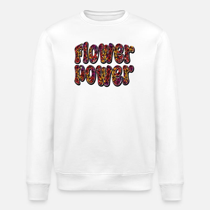 Flower-Power - Stanley/Stella Unisex Bio-Sweatshirt ROLLER - Weiß