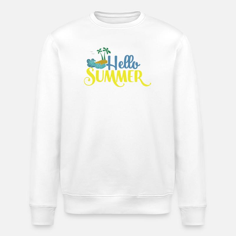 Hallo Summmer - Stanley/Stella Unisex Bio-Sweatshirt ROLLER - Weiß