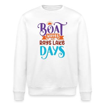 Boot Wellen Sonnenstrahlen See Tage - Stanley/Stella Unisex Bio-Sweatshirt ROLLER - Weiß - Vorne - Nik (191cm)