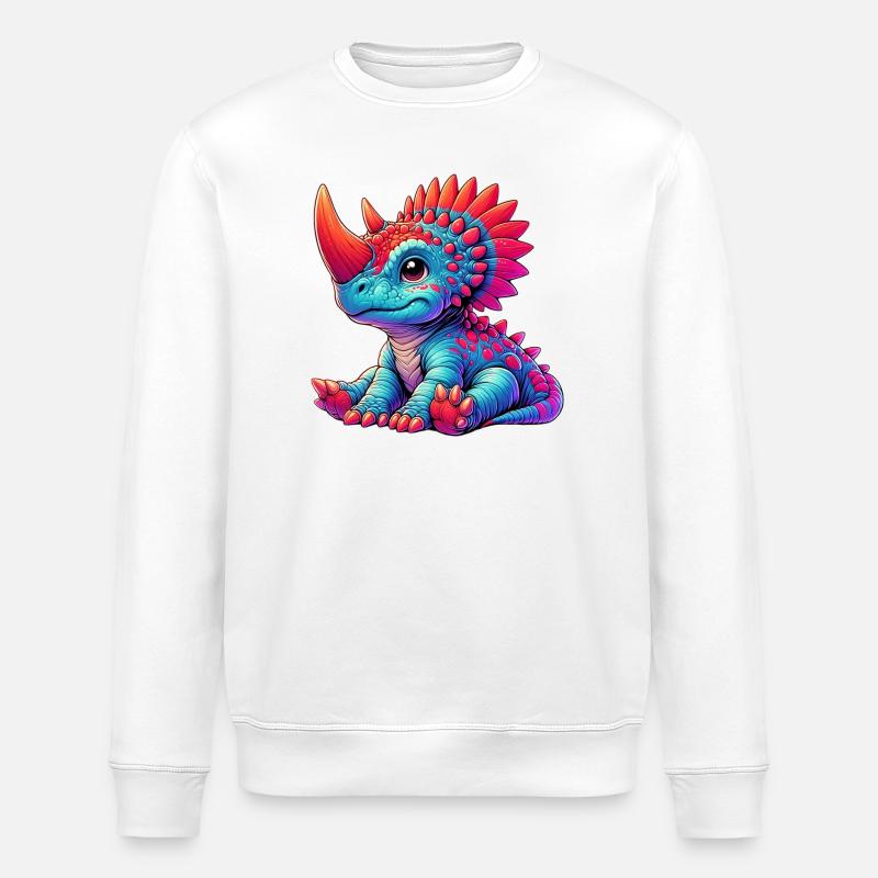 Dinosaure - Sweat bio ROLLER Stanley/Stella Unisexe - blanc