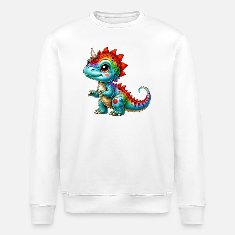 Dinosaurier - Stanley/Stella Unisex Bio-Sweatshirt ROLLER - Weiß