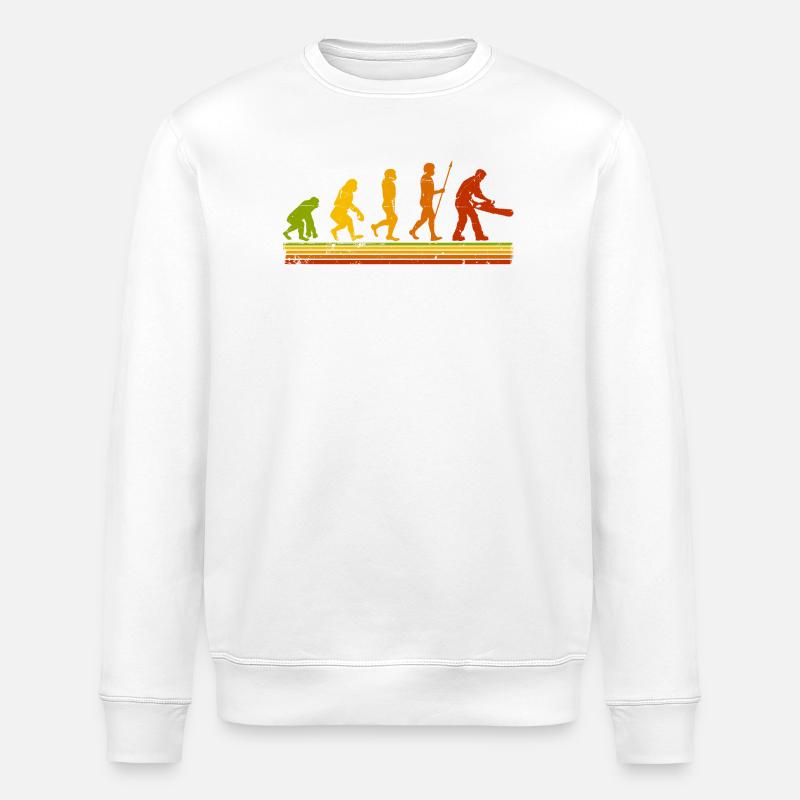 Forester Lumberjack Evolution Firewood - Stanley/Stella ROLLER Unisex Organic Sweatshirt - white