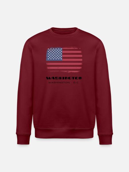 Washington, Washington D.C., USA - Stanley/Stella ROLLER Unisex Organic Sweatshirt - white