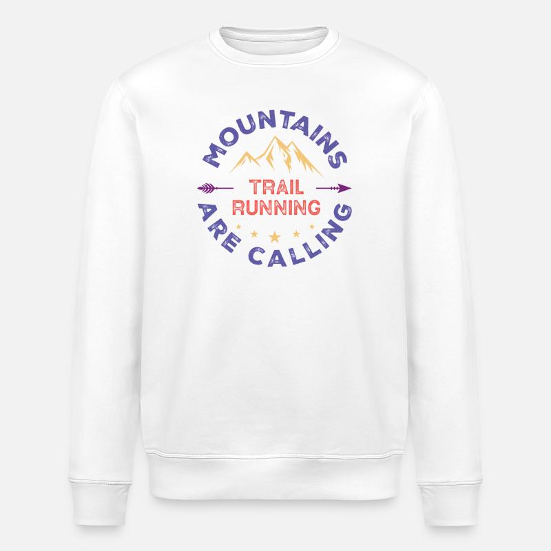 Trailrunning - Berge rufen - Stanley/Stella Unisex Bio-Sweatshirt ROLLER - Weiß
