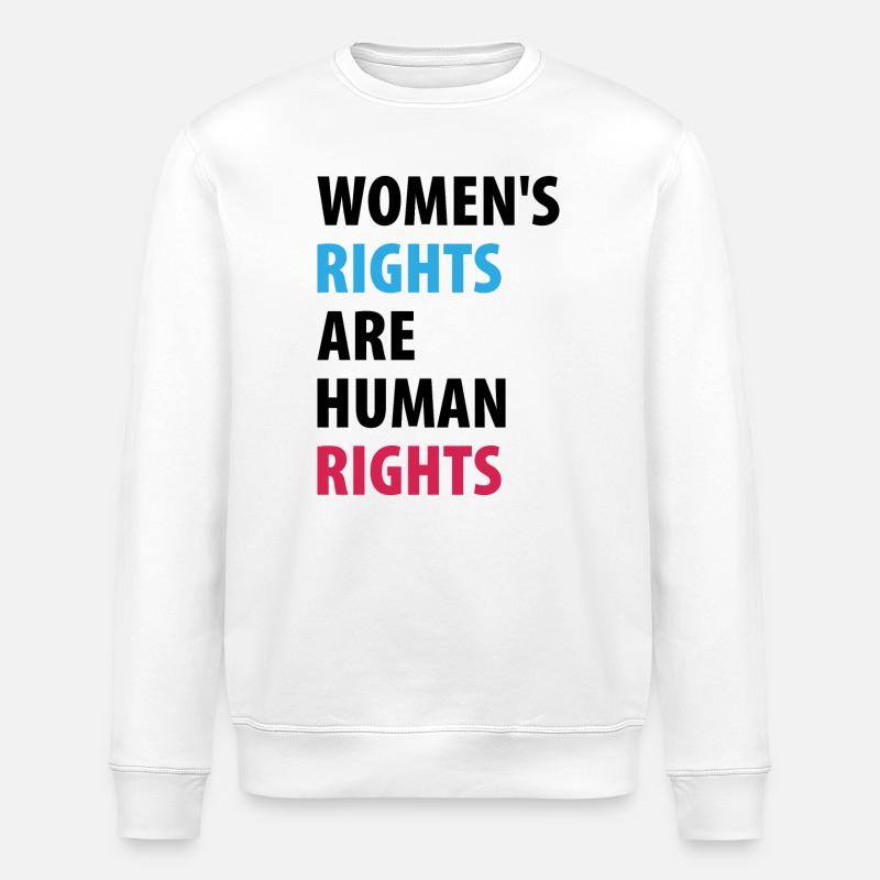 Frauenrechte sind Menschenrechte - Stanley/Stella Unisex Bio-Sweatshirt ROLLER - Weiß