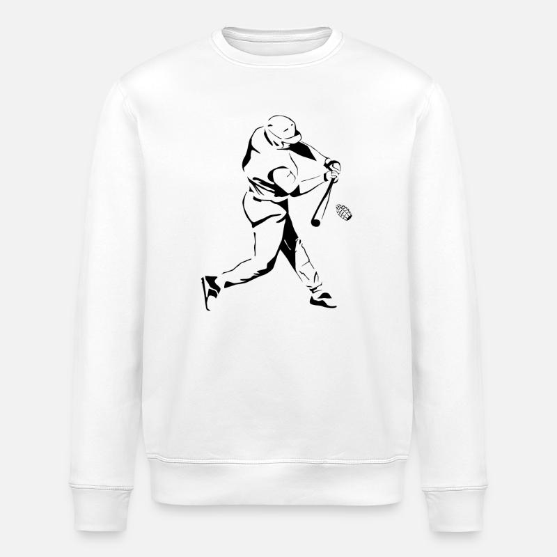 Baseball Comedy - Stanley/Stella ROLLER Unisex Organic Sweatshirt - white