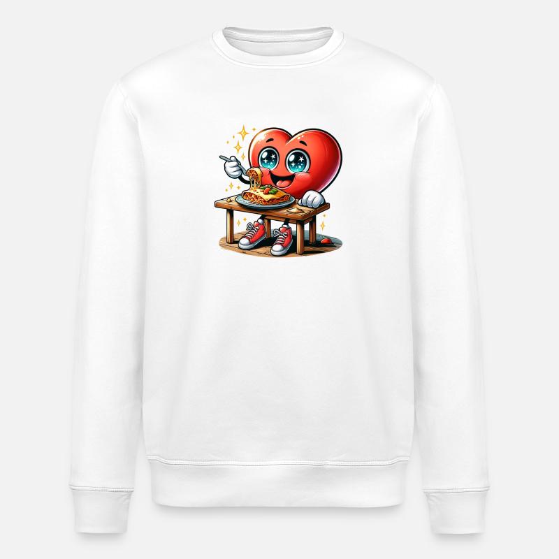 Lasagna Heart Italy Food & Kitchen - Sweat bio ROLLER Stanley/Stella Unisexe - blanc