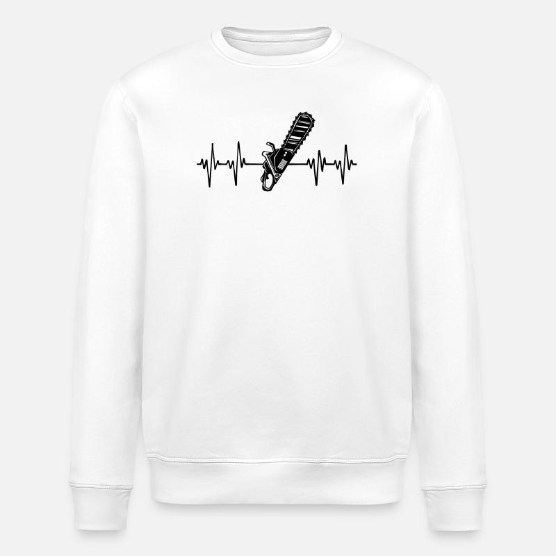 Scie bûcheron tronçonneuse menuiserie menuiserie - Sweat bio ROLLER Stanley/Stella Unisexe - blanc