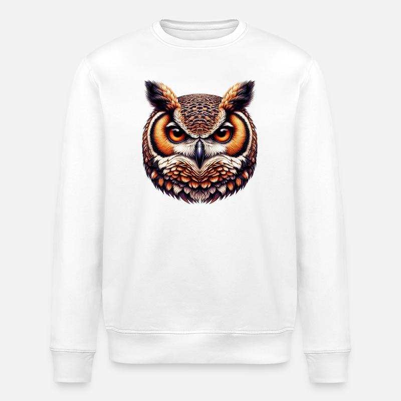 Eule - Stanley/Stella Unisex Bio-Sweatshirt ROLLER - Weiß