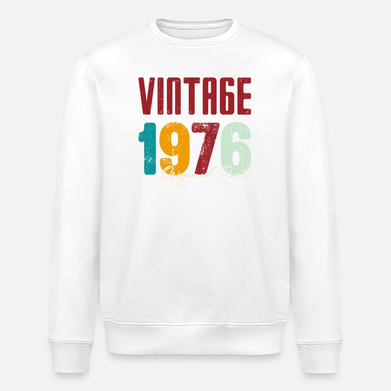 Millésime 1976 Partie originale - Sweat bio ROLLER Stanley/Stella Unisexe - blanc