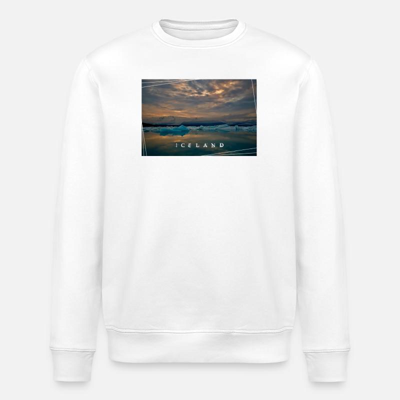 Iceland Jökulsárlón - Stanley/Stella Unisex Bio-Sweatshirt ROLLER - Weiß