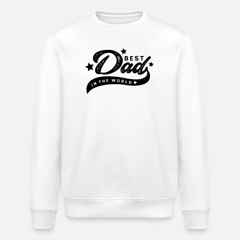 Meilleur papa du monde - Sweat bio ROLLER Stanley/Stella Unisexe - blanc