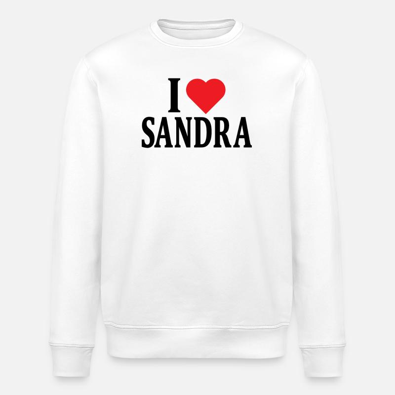 J’aime Sandra T-Shirt idée cadeau - Sweat bio ROLLER Stanley/Stella Unisexe - blanc