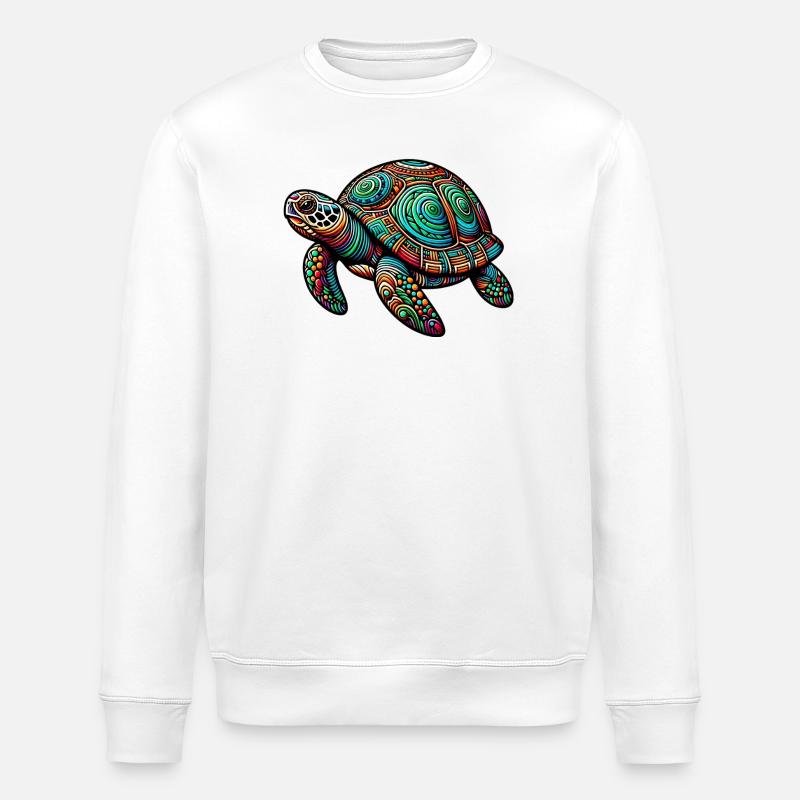 Turtle - Stanley/Stella ROLLER Unisex Organic Sweatshirt - white