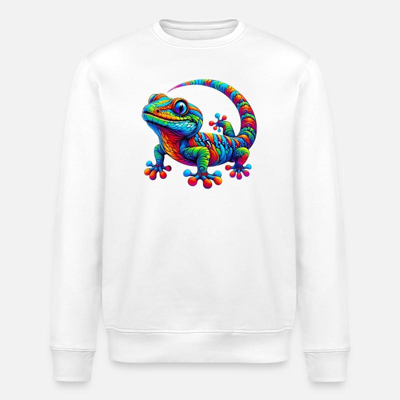 Gecko - Stanley/Stella ROLLER Unisex Organic Sweatshirt - white
