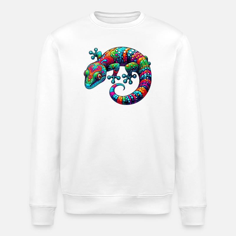 Gecko - Stanley/Stella ROLLER Unisex Organic Sweatshirt - white