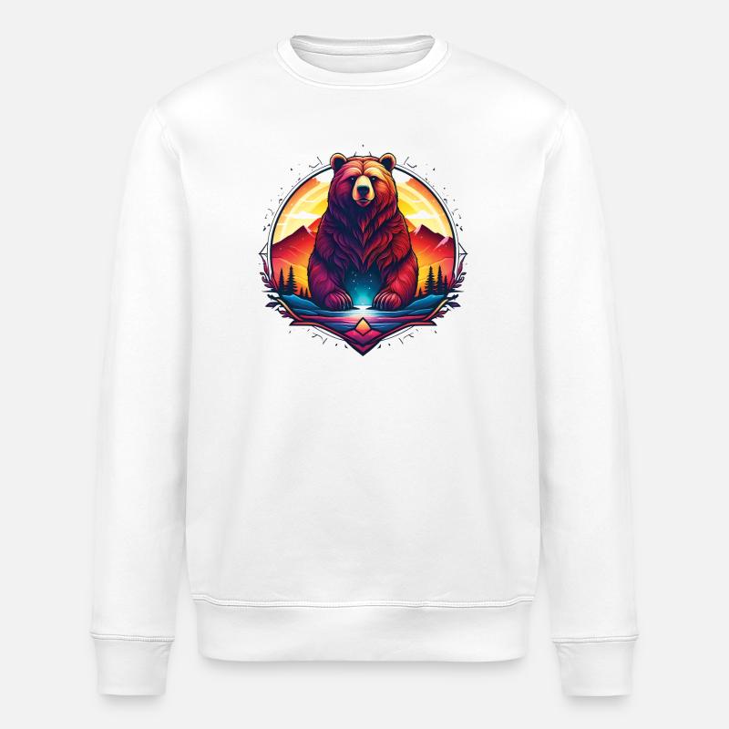 Bear_01 - Stanley/Stella Unisex Bio-Sweatshirt ROLLER - Weiß