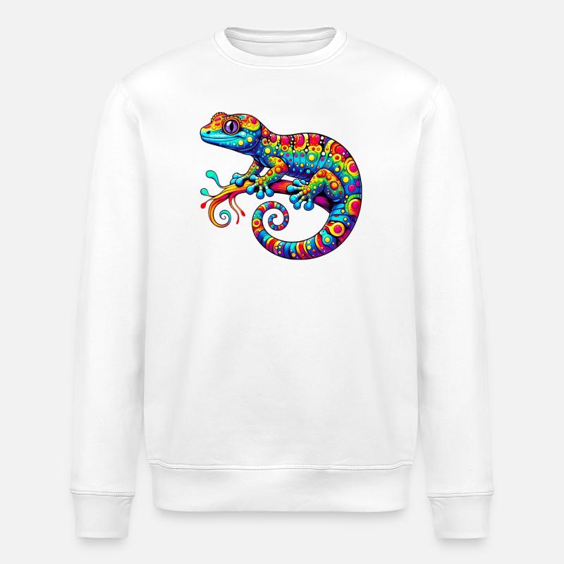 Gecko - Stanley/Stella ROLLER Unisex Organic Sweatshirt - white