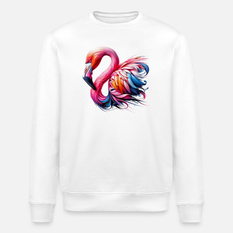 Flamingo - Stanley/Stella Unisex Bio-Sweatshirt ROLLER - Weiß