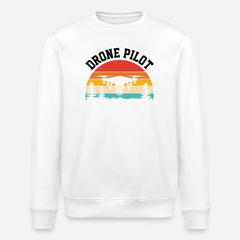 Drone Pilot - Stanley/Stella ROLLER Unisex Organic Sweatshirt - white