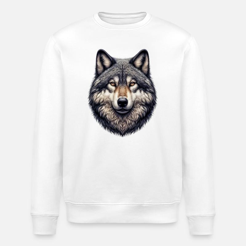 Wolf - Stanley/Stella Unisex Bio-Sweatshirt ROLLER - Weiß