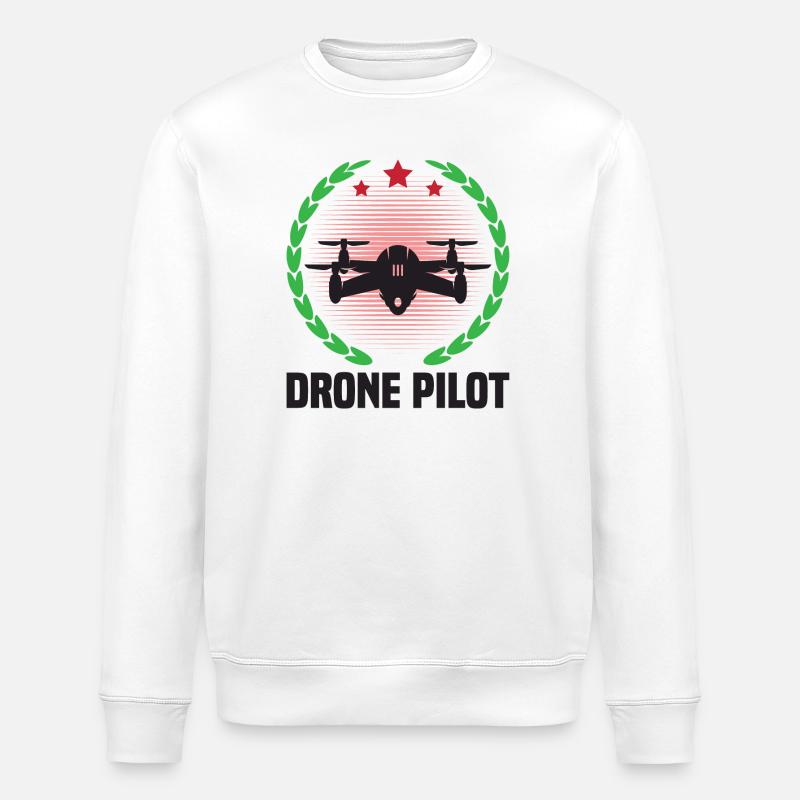 Drohnen-Pilot - Stanley/Stella Unisex Bio-Sweatshirt ROLLER - Weiß