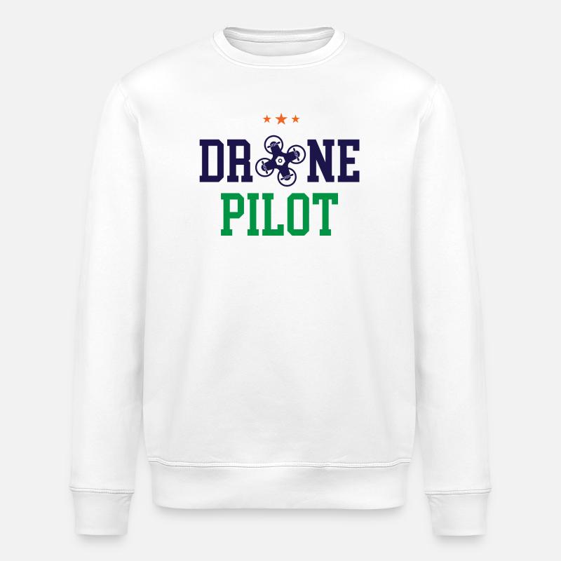 Drohnen-Pilot - Stanley/Stella Unisex Bio-Sweatshirt ROLLER - Weiß