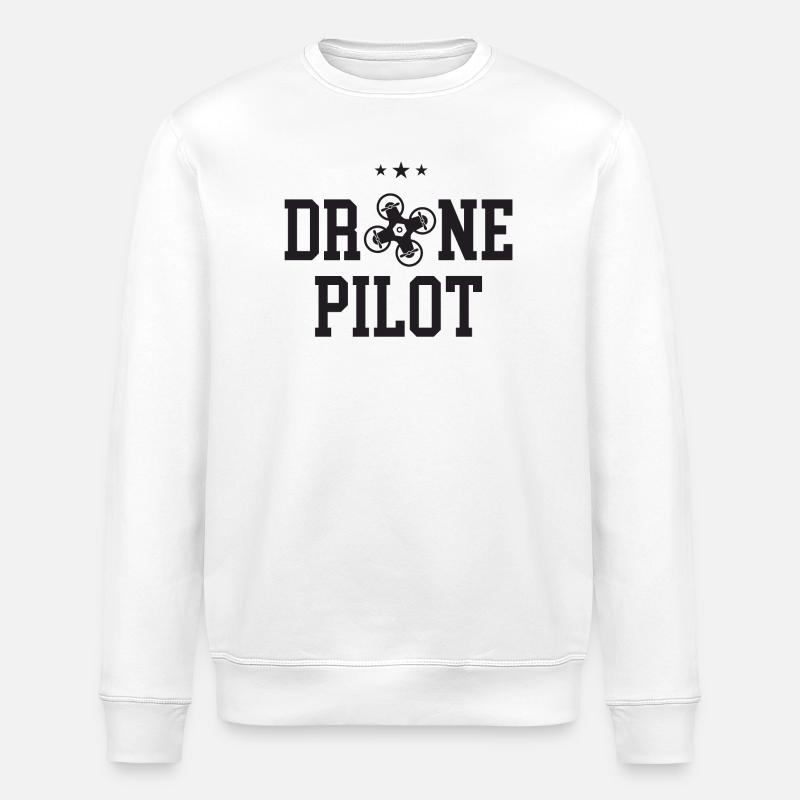 Drohnen-Pilot - Stanley/Stella Unisex Bio-Sweatshirt ROLLER - Weiß