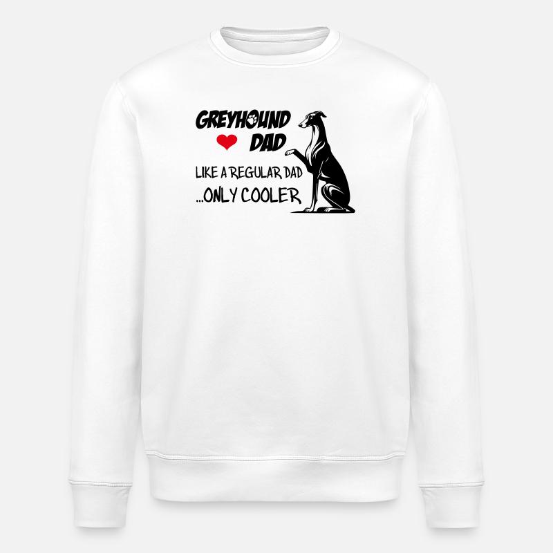 Greyhound Dad - Stanley/Stella ROLLER Unisex Organic Sweatshirt - white