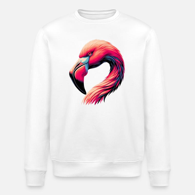 Flamingo - Stanley/Stella Unisex Bio-Sweatshirt ROLLER - Weiß