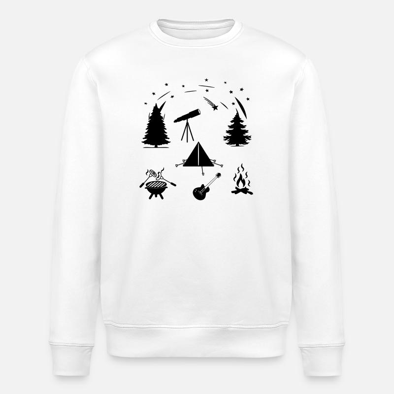 La vie en camping - Sweat bio ROLLER Stanley/Stella Unisexe - blanc