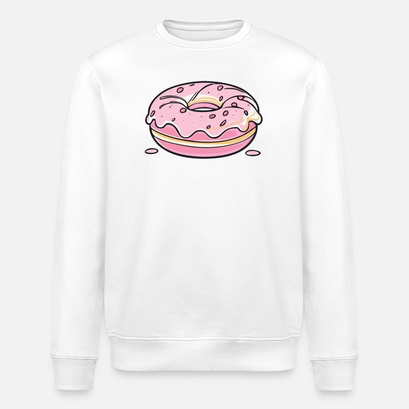 Beignet - rose - Sweat bio ROLLER Stanley/Stella Unisexe - blanc