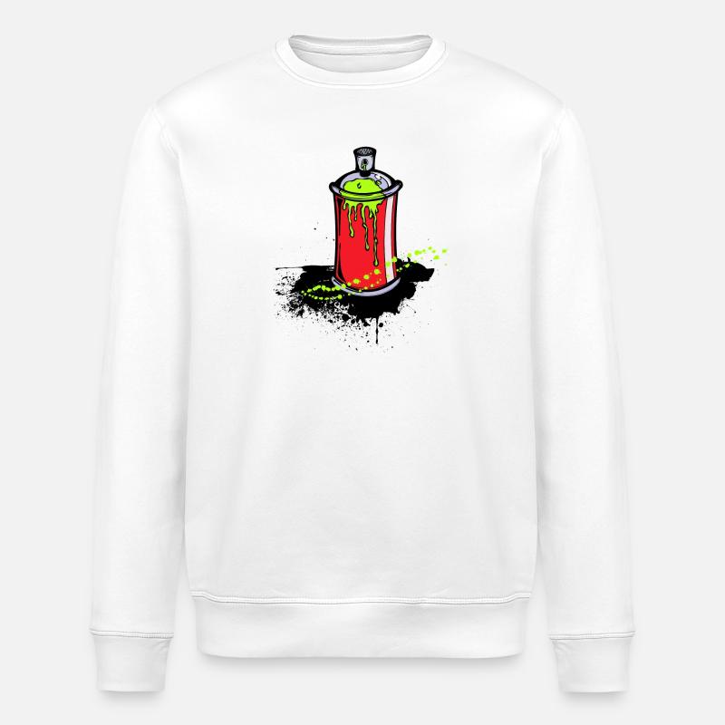 Kunst Strassenkunst Zeichnen Graffiti Spraydose - Stanley/Stella Unisex Bio-Sweatshirt ROLLER - Weiß