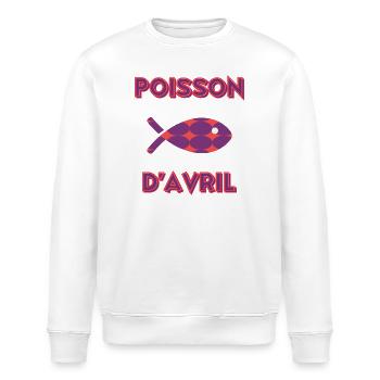 APRIL FOOL - Stanley/Stella ROLLER Unisex Organic Sweatshirt - white - Front - Nik (191cm)