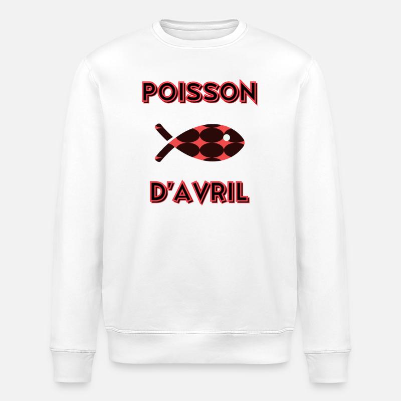 POISSON. POISSON D'AVRIL - Sweat bio ROLLER Stanley/Stella Unisexe - blanc