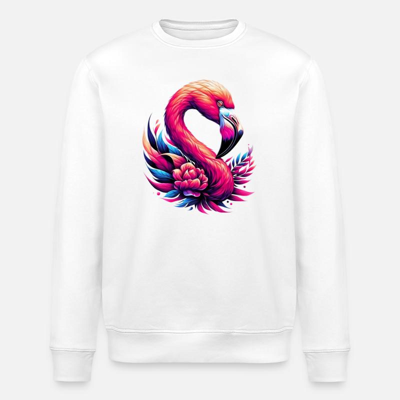 Flamant - Sweat bio ROLLER Stanley/Stella Unisexe - blanc