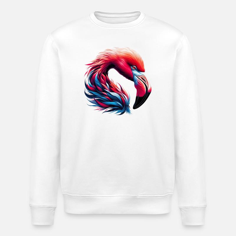 Flamingo - Stanley/Stella Unisex Bio-Sweatshirt ROLLER - Weiß