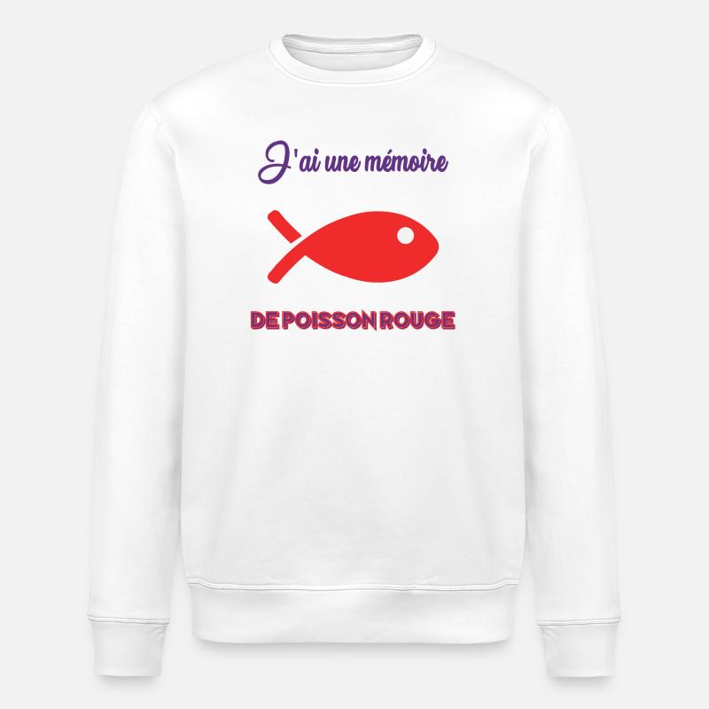 HUMOR. FISCH. APRILSCHERZ - Stanley/Stella Unisex Bio-Sweatshirt ROLLER - Weiß
