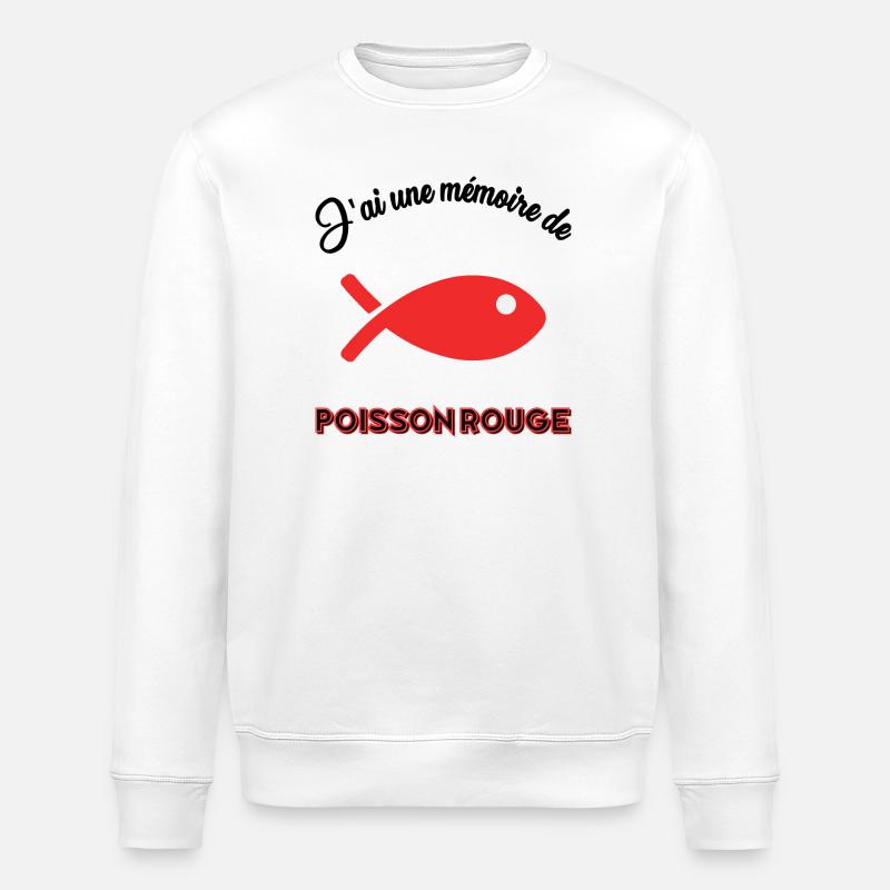 POISSON. MEMOIRE - Sweat bio ROLLER Stanley/Stella Unisexe - blanc