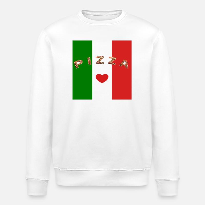 Ich liebe Pizza - Stanley/Stella Unisex Bio-Sweatshirt ROLLER - Weiß