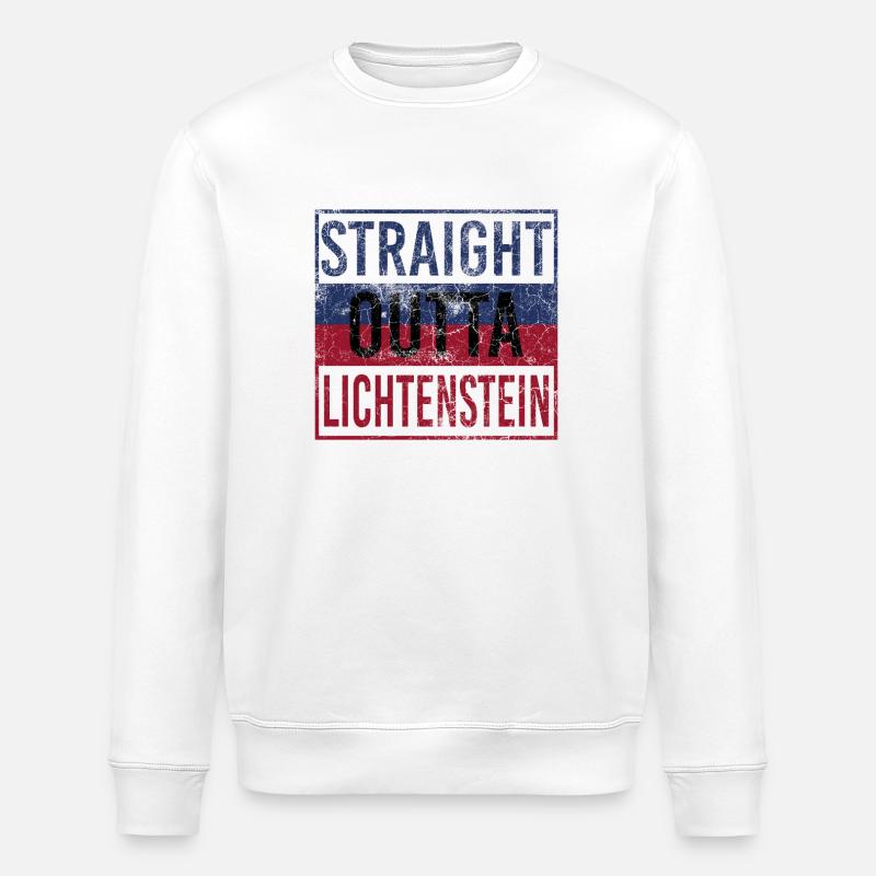 Straight Outta Lichenstein - Stanley/Stella Unisex Bio-Sweatshirt ROLLER - Weiß