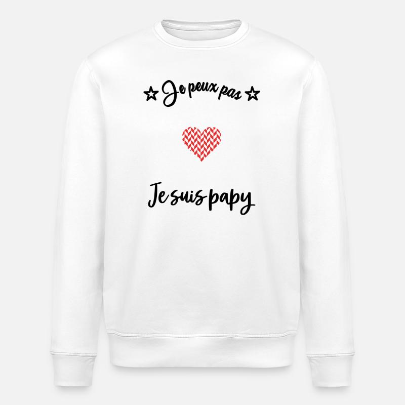 OPA. PAPA - Stanley/Stella Unisex Bio-Sweatshirt ROLLER - Weiß