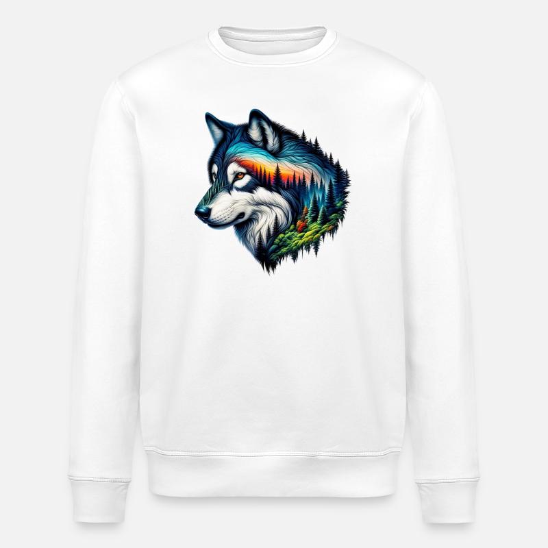 Wolf - Stanley/Stella Unisex Bio-Sweatshirt ROLLER - Weiß