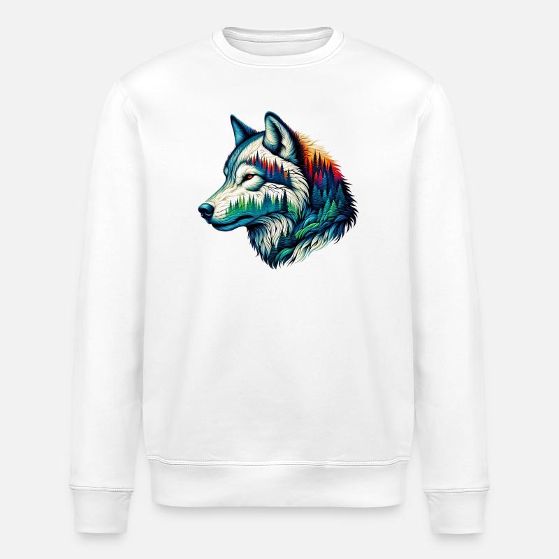 Loup - Sweat bio ROLLER Stanley/Stella Unisexe - blanc