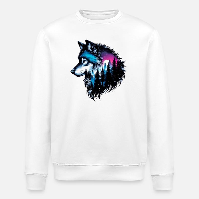 Wolf - Stanley/Stella Unisex Bio-Sweatshirt ROLLER - Weiß
